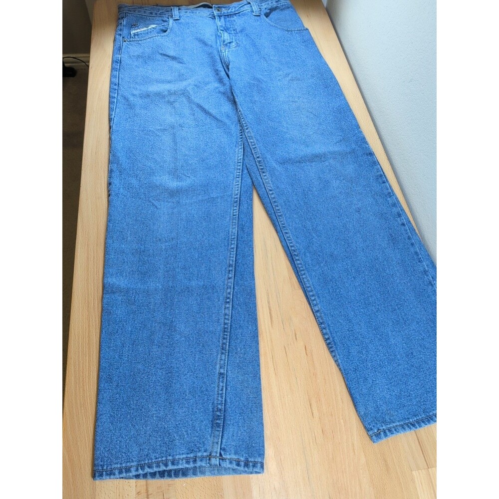Vintage Y2K Paco Jeans Denim Co Baggy Embroidered Denim Jeans Size 36x32